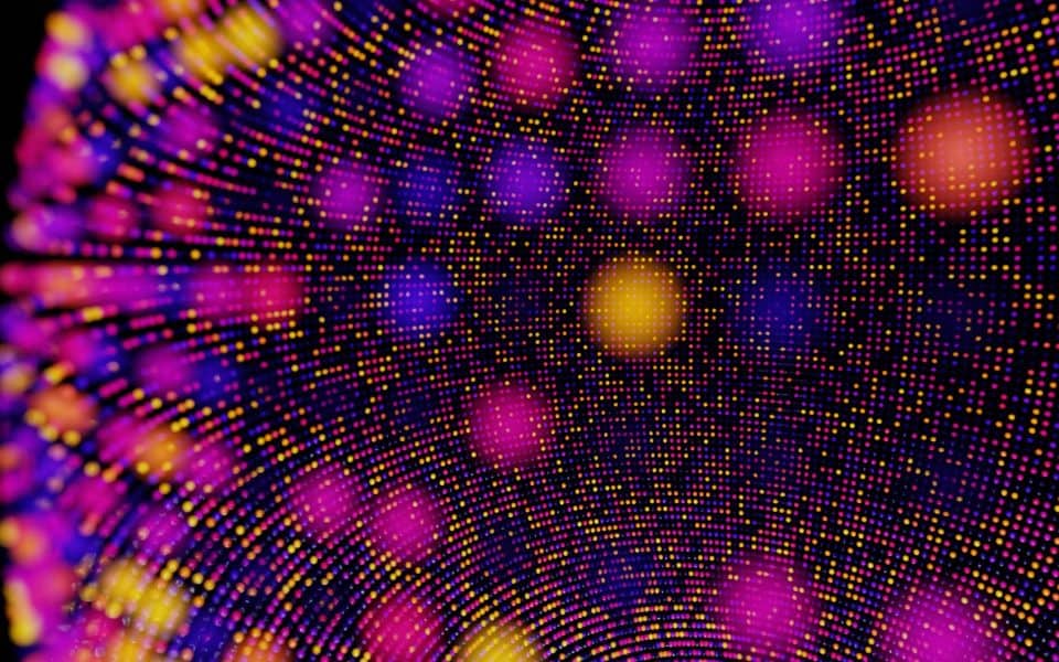Placeholder image showing coloured dots on a dark background